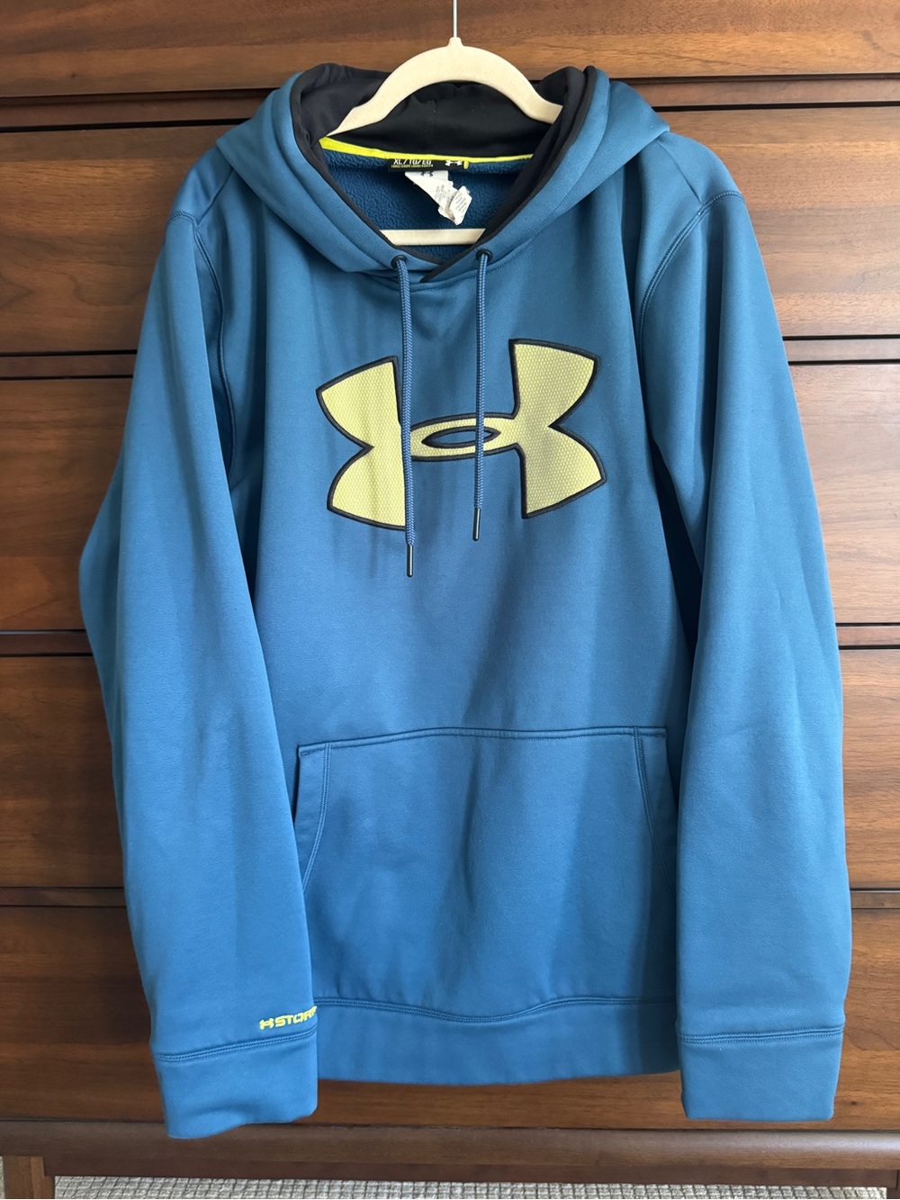 Under Armour Men’s Blue Hoodie with Yellow Logo